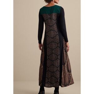 SOFT SURROUNDINGS Icon Sultana Embellished Maxi Dress  XS Lagenlook long sleeve